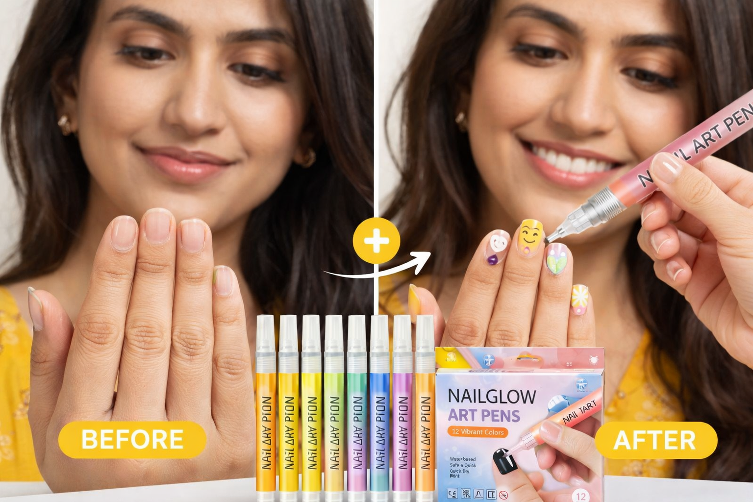 Nail Art Pens Set of 12 Colors