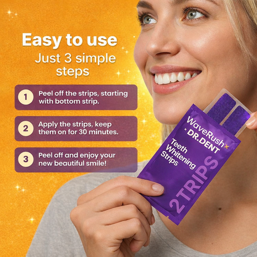 Dr. Dent WaveRush Purple Whitening Strips42 Strips (Pack of 1)