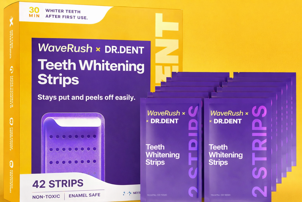 Dr. Dent WaveRush Purple Whitening Strips42 Strips (Pack of 1)
